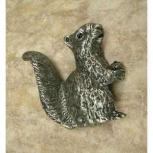   23 Brushed Natural Pewter Squirrel, Facing Right 195