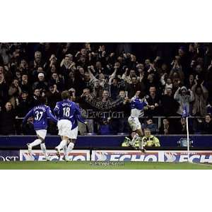  Everton v Tottenham Hotspur Mikel Arteta celebrates 