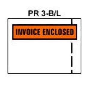  List Envelope, Clear with Invoice Enclosed Printed on Front, 4.5x5 
