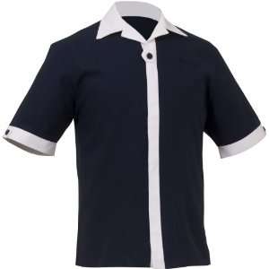   NAW 5XL Stylized Mens Housekeeping Shirt, Navy, 5XL