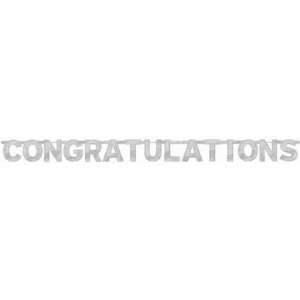  Congradulations Letter Banner   6 3/4 X 6 1/4 Toys 