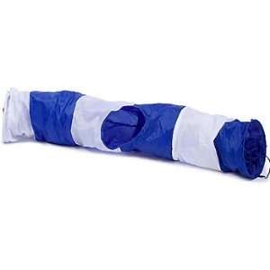   Blue & White Crinkle Tunnel for Cats, 60 L X 10 W