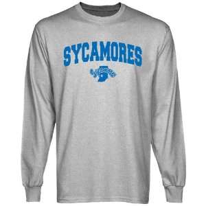 Indiana State Sycamores Ash Logo Arch Long Sleeve T shirt 