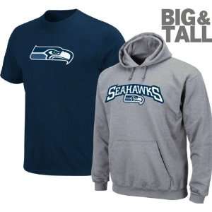 Seattle Seahawks Big & Tall Standard Set T Shirt and Hooded Sweatshirt 