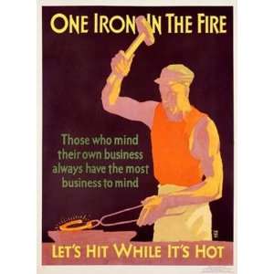   Iron In Fire Motivational Giclee on acid free paper