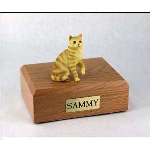 647 Shorthair, Red Tabby   Sitting Cat Cremation Urn