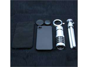 12x Zoom Telescope Camera Lens Kit + Tripod + Case For Apple iPhone 4 
