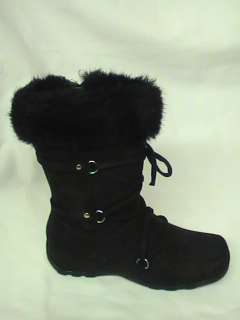 Black Suede Boots w/Laces  love2#2  TG Yth Sz 3  