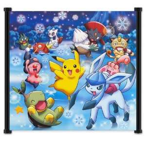  Pokemon Anime Fabric Wall Scroll Poster (34x32) Inches 