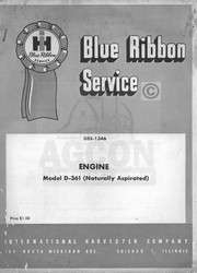 FARMALL INTERNATIONAL 806 2806 Tractor D 361 Engine Service Manual 