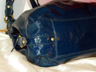   MADISON COBALT BLUE PATENT LEATHER Hobo Shoulder Bag 13900 EUC Auth