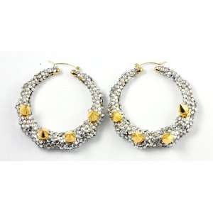 Basketball Wives Spikes Out Paparazzi Bamboo Earrings Erh02415gcl Gd 