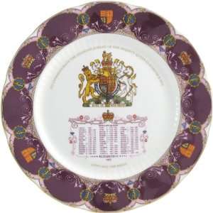  Aynsley Diamond Jubilee Queen Elizabeth II Crown Plate 