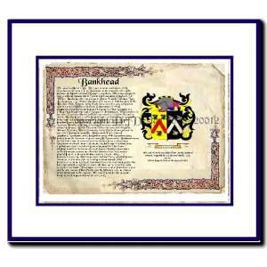  Bankhead Coat of Arms/ Family History Wood Framed