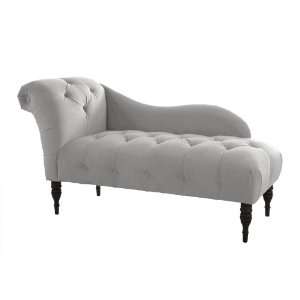 Skyline Furniture Tufted Fainting Sofa, Velvet Light Gray  