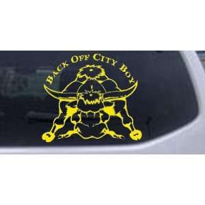 Back Off City Boy Bull Country Car Window Wall Laptop Decal Sticker 