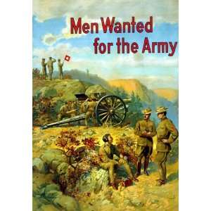    Men Wanted for the Army 12x18 Giclee on canvas