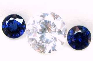 Natural Loose GemTwo Round Blue Sapphires 0.65Ct 3.8MM  