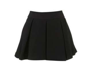 FANCYQUBE CHIC PLEATED ZIP SKIRT FAUX WOOL 1551  
