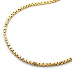    NECKLACE, BOX CHAIN, GOLD PLATED, 70CM, NEW DE NO Jewelry