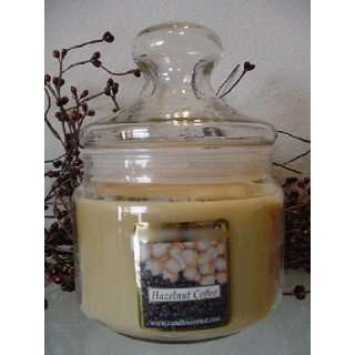  Hazelnut Coffee Scented Wax Candle in Apothecary Glass Jar 