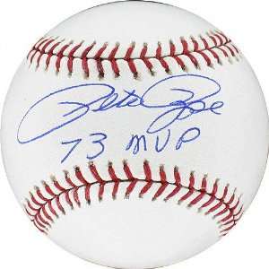  Pete Rose Autographed Baseball with 73 MVP Inscription 