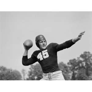  American Football Player Poised To Throw Ball Photographic 