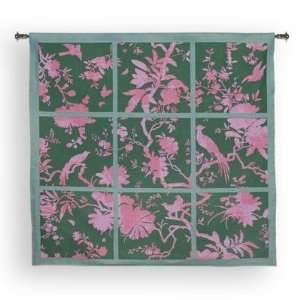   Floral Division Sage/Pink   Acorn Studios 44x43 Furniture & Decor