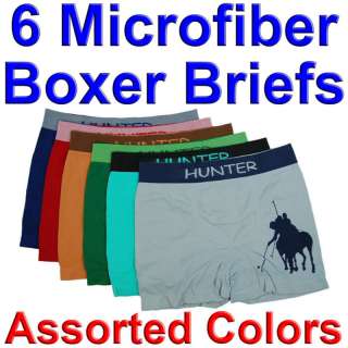 Pair MICROFIBER BOXER BRIEFS Underwear 172 POLO HORSE  
