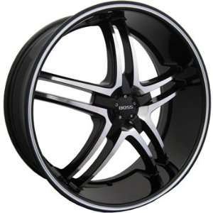 Boss 340 20x8.5 Black Wheel / Rim 5x120 with a 38mm Offset and a 82.80 