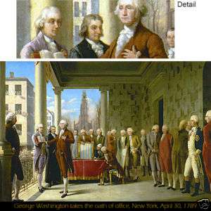 George Washington takes oath of office 1789 large photo  
