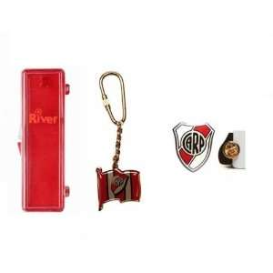  Club Atletico River Plate. Llavero Banderita + Pin 