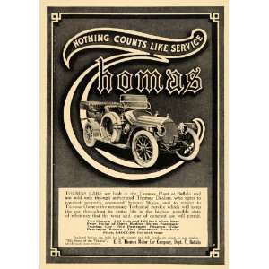 1911 Ad Thomas Motor Car Buffalo Chassis Phaeton Style Vehicle Dealers 