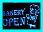 i175 b OPEN Bakery Shop Bread Display Neon Light Signs  
