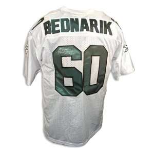  Chuck Bednarik Autographed/Hand Signed White Throwback 