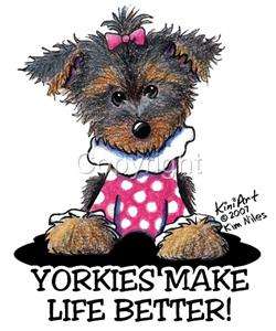 Yorkie Terrier Dog Ladies Tshirt Nightshirt pet 7528  