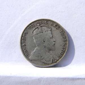 CANADA, Edward VII scarce 1907 silver 10 Cents; Fine  