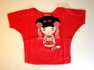 Harajuku Lovers GIRLS Pink Geisha Baby Tee Shirt 1930  
