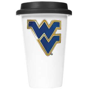    West Virginia Ceramic Travel Cup (Black Lid)