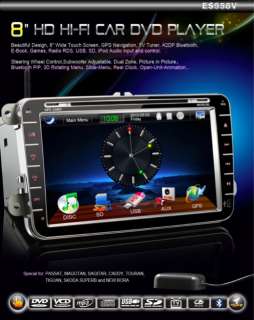 New Model 8 HD Car DVD Player GPS/TV/BT for VW JETTA 2006 2011  