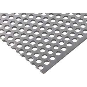 PVC Perforated Sheet, Gray, 3/8 Round Perforations, 0.5625 Center 