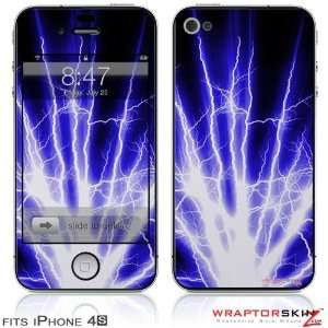  iPhone 4S Skin Lightning Blue by WraptorSkinz Everything 