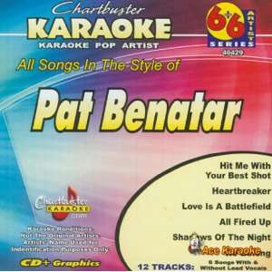  Chartbuster Karaoke 6X6 CDG CB40429   Pat Benatar Musical Instruments