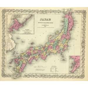  JAPAN (JAPENESE KURILES/TOKYO) BY J.H. COLTON 1856 MAP 