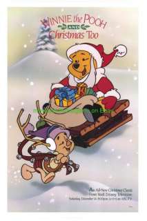 WINNIE THE POOH AND CHRISTMAS TOO MOVIE POSTER 1991 TV  
