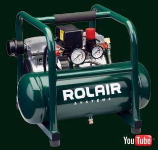 Rolair 1HP Oil free Hand Carry Portable Electric Air Compressor PAJC 