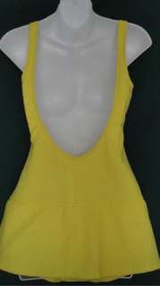 Vintage Bright Lemon Yellow Rose Marie Reid Swimsuit B36 Bathing Suit 
