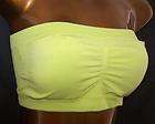 Neon Lime Green Padded seamless bra tube top One size