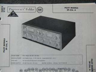 Pilot SP 216, A; Stereo Preamp Photofact Repair Manual  