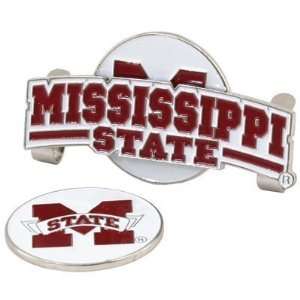 Mississippi State Bulldogs Slider Hat Clip W/ Golf Ball Marker   NCAA 